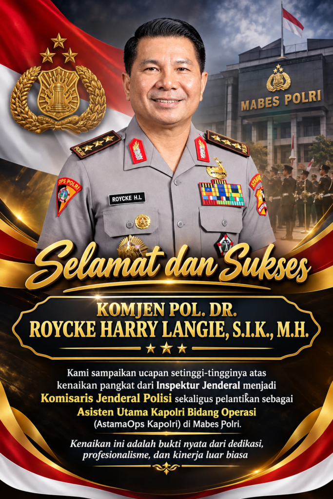 Naik Pangkat Bintang Tiga! Calvin Castro: Komjen Roycke Langie Bukti Anak Daerah Bisa Bersinar di Nasional!