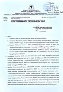 Babak Baru Terkait Polemik Penerbitan Tiga SK Plt oleh DPD I Golkar Sulut, DPP Perintahkan ART Cs Ajukan Sanggahan